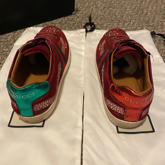 Gucci Men’s Velvet Dragons Size 10 - Picture 3 of 14
